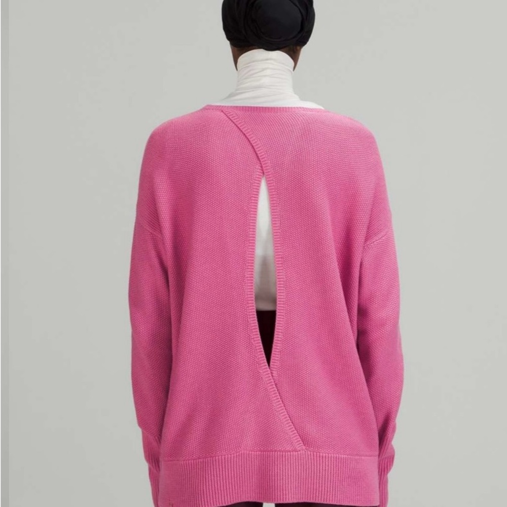 Lululemon Cashlu Crossover Back Sweater - Pink Blossom
